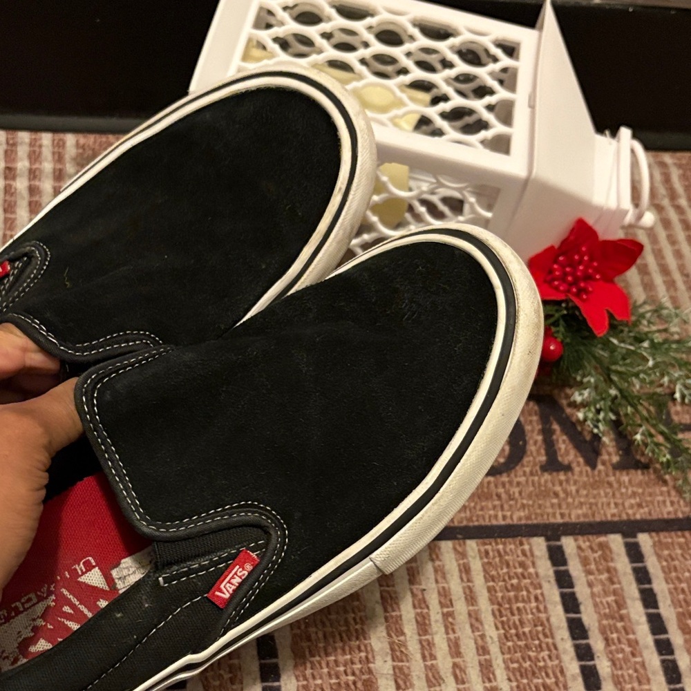 Vans Black and Red Slip-On Shoes - Picture 10 of 10